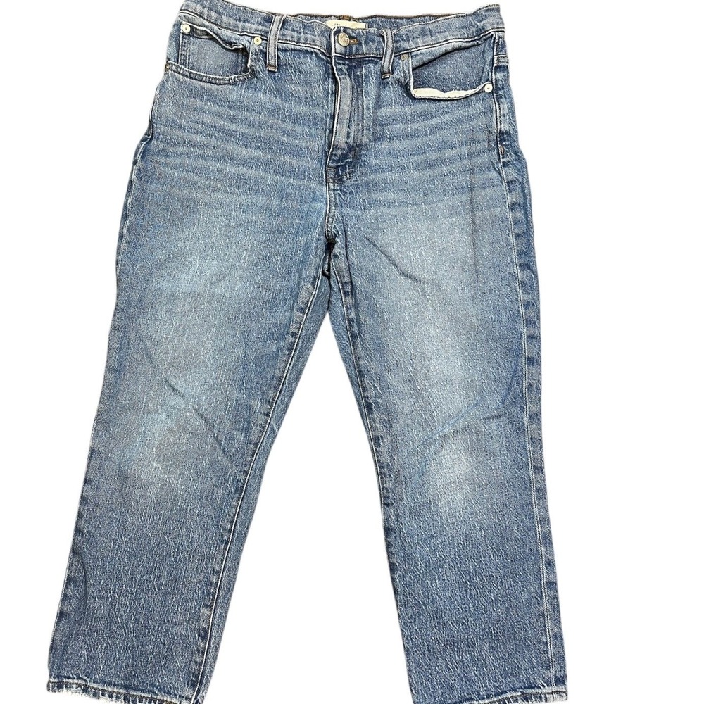 Madewell High Rise Straight Leg Jeans Light Wash Blue Denim 31 x 21.5 Inseam